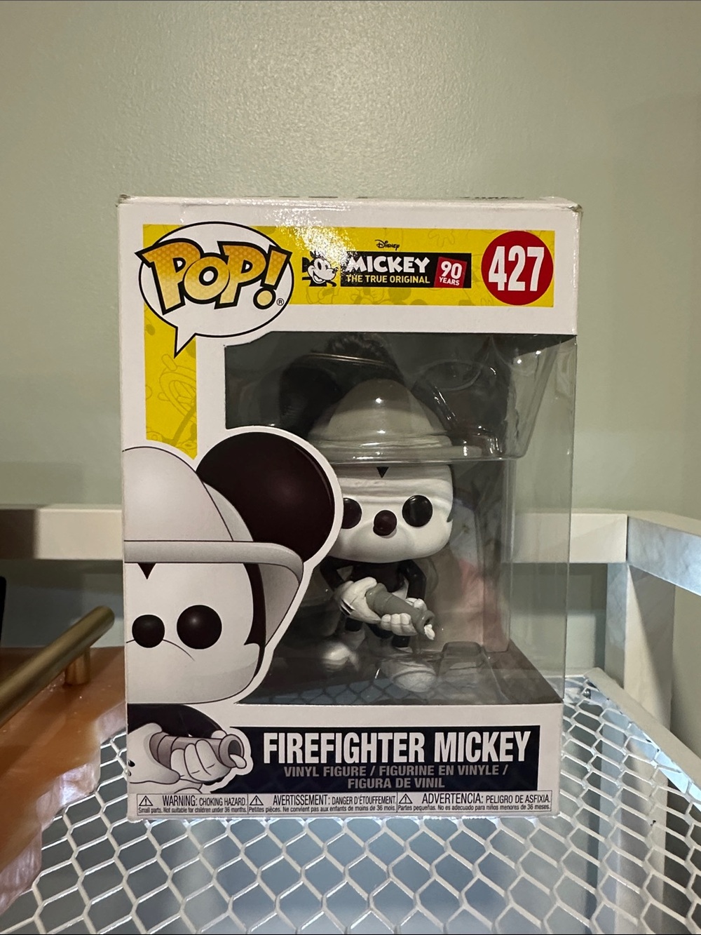 Funko Firefighter Mickey Pop! Figure - Black & White #427